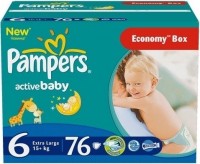 Одноразовые подгузники Pampers Active Baby Extra Large 15+кг 76 шт