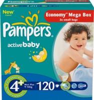 Одноразовые подгузники Pampers Active baby Maxi Plus 9-16 кг 120 шт