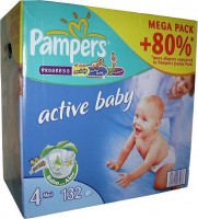 Одноразовые подгузники Pampers Active baby Maxi 7-14 кг 132 шт