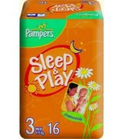 Одноразовые подгузники Pampers Sleep and Play Midi 4-9 кг 16 шт 122838