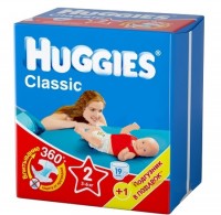 Подгузники Huggies Classic Small Pack 3-6 кг 18+1 шт