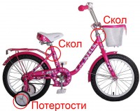 Детский велосипед для девочек Stels Joy 16 (2015) Pink дефект