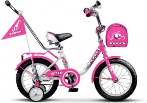 Детский велосипед для девочек Stels Pilot 110 12 8.5 (2017) Pink white