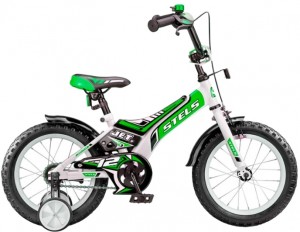 Детский велосипед для мальчиков Stels Jet 12 8 V020 (2017) White green