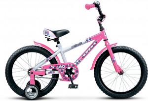 Детский велосипед для девочек Stels Pilot 160 10 (2016) White pink