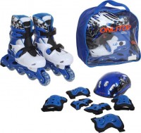 Роликовые коньки Onlitop 1231418 р.34-37 Blue black white + защита