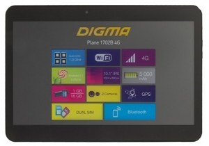 Планшетный компьютер Digma Plane 1702B 16Gb Black 3G 4G (PS1015ML)
