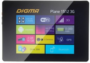 Планшетный компьютер Digma Plane 1512 Black 3G