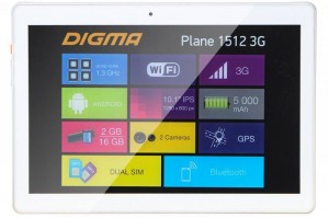 Планшетный компьютер Digma Plane 1512 White 3G