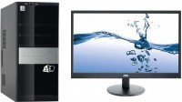 Компьютер Дабл Ю Office+ (Pentium/G3220/3000Mhz/H81/4096Mb/500Gb/DVDRW/noOS/Black) + AOC E970SWN Black