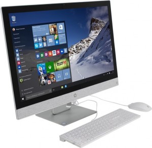 Моноблок HP Pavilion 27-r009ur (Core i5 7400T 2.4Ghz/23.8/8Gb/1Tb+16GbSSD/Radeon 530/W10Home/White) 2MJ69EA