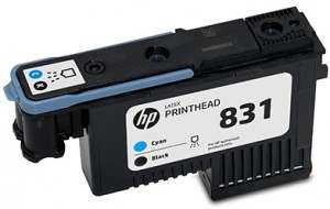 Картридж для плоттера HP 831 CR328A Cyan black