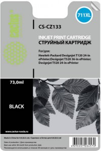 Картридж для принтера Cactus  711 Black (CS-CZ133)