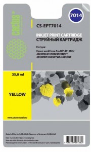 Картридж для принтера Cactus  CS-EPT7014 Yellow