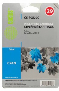 Картридж для принтера Cactus  CS-PGI29C Cyan