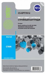 Картридж для принтера Cactus  CS-EPT7012 Cyan