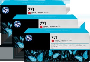 Тонер-картридж HP Designjet 771 Red 3-pack