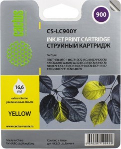 Картридж для принтера Cactus  CS-LC900Y Yellow