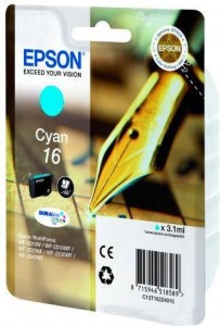Картридж для принтера Epson T16 Cyan нарушена упаковка