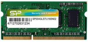 Оперативная память Silicon Power DDR3 SO-DIMM 4Gb PC-12800 (SP004GLSTU160N02)