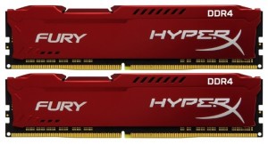 Оперативная память Kingston 16GB 2133MHz DDR4 Non-ECC 1DIMM HyperX Fury Red HX421C14FR2K2/16