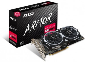 Видеокарта MSI Radeon RX 580 1366Mhz PCI-E 3.0 4096Mb 7000Mhz 256 bit DVI 2xHDMI 2xDP(RX 580 ARMOR 4G OC)