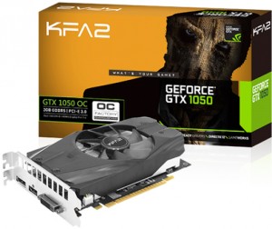 Видеокарта KFA2 GeForce GTX 1050 1366Mhz PCI-E 3.0 2048Mb 7008Mhz 192 bit DVI HDMI DP (50NPH8DSN8OK)