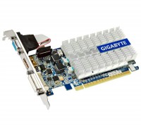 Видеокарта Gigabyte GeForce 210 520Mhz PCI-E 2.0 1024Mb 1200Mhz 64 bit 300W VGA DVI HDMI HDCP (GV-N210SL-1GI)