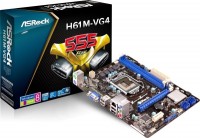 Материнская плата ASRock H61M-VG4 + Антивирус (лицензия 1 год)