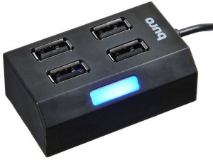 USB-Хаб BURO BU-HUB4-U2.0 Black