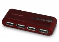 USB-Хаб Crown CMH-B05 Red