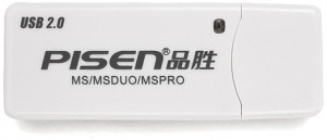 Картридер Pisen MS USB 2.0 White