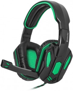 Компьютерная гарнитура Defender Warhead G-275 Green black