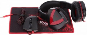 Компьютерная гарнитура A4Tech G500+A91+B-072 Black red