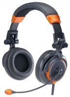 Компьютерная гарнитура Genius HS-530F Black orange