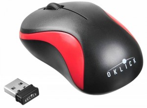 Оптическая светодиодная мышь Oklick 605SW Black red