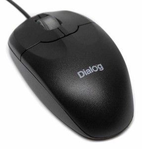 Оптическая светодиодная мышь Dialog MOP-01BP PS/2 Black