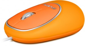 Оптическая светодиодная мышь Sven RX-555 Antistress Silent Orange USB