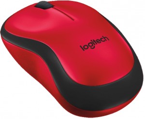 Оптическая светодиодная мышь Logitech M220 Silent Red