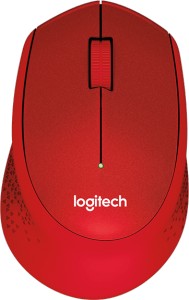 Оптическая светодиодная мышь Logitech M330 Silent Plus Red