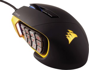 Оптическая лазерная мышь Corsair Scimitar Pro RGB Yellow black