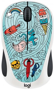 Оптическая лазерная мышь Logitech Doodle Collection M238 Bae-Bee Blue