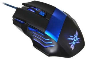 Оптическая светодиодная мышь Oklick 775G Ice Claw Black blue