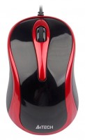 Оптическая светодиодная мышь A4Tech N-350-2 Black-Red USB