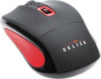 Оптическая светодиодная мышь Oklick   425MW black/red USB