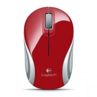 Оптическая светодиодная мышь Logitech Wireless Mouse Mini M187 red