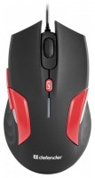 Оптическая светодиодная мышь Defender Warhead GM-1110 USB Black red