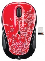 Оптическая светодиодная мышь Logitech M325 Red Topography