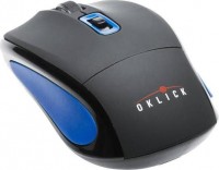 Оптическая светодиодная мышь Oklick   425MW black/blue USB