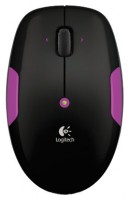 Оптическая светодиодная мышь Logitech Wireless Mouse M345 USB Pink Black